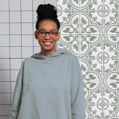 Carreau Sage Green Repro Backsplash Cuisine Portugaise