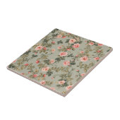 Carreau Sage Green Retro Maximalist Floral (Côté)