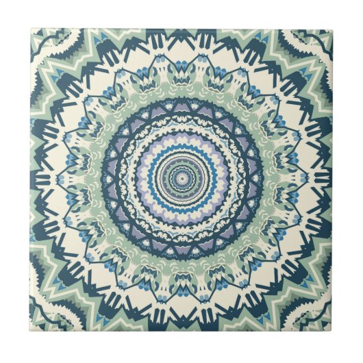 Carreau Sage Lavender Mandala (Devant)