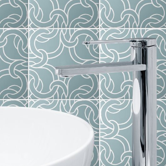 Carreau Sage Vert Blanc Celtique noeud Motif sans couture