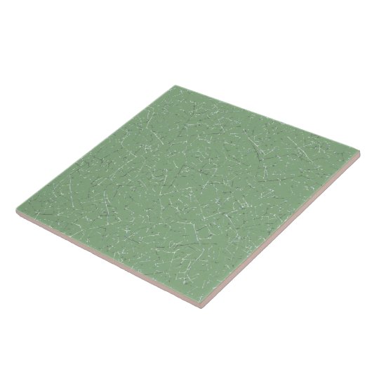 Carreau Sage Vert Cracké Glaze Simple Texture Moderne (Côté)