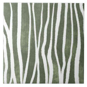 Carreau Sage Vert Olive Art Géométrique Pictural 07