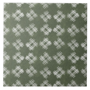 Carreau Sage Vert Olive Painter Géométrique Art 03