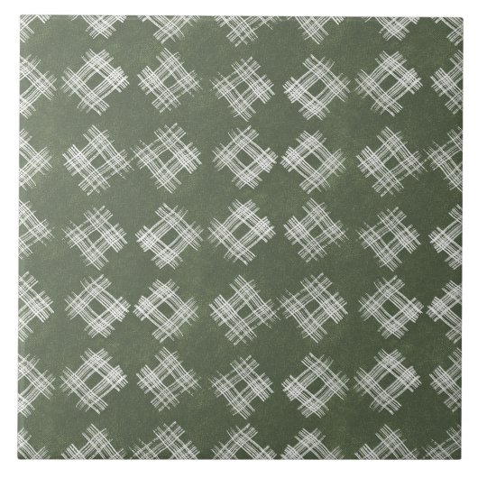 Carreau Sage Vert Olive Painter Géométrique Art 03 (Devant)