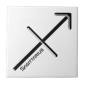 Carreau SAGITTARIUS, Conception abstraite du signe zodiaqu (Devant)