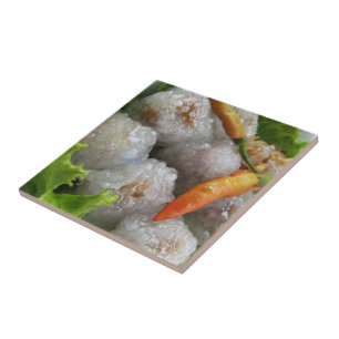 Carreau Sago thaïlandais au chili ... Thaïlande Street Foo