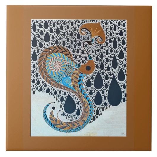 Carreau Sahara Pearls Tribal Exotic Peacock (Devant)