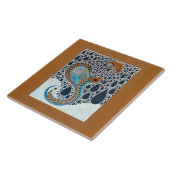 Carreau Sahara Pearls Tribal Exotic Peacock (Côté)