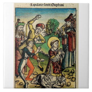 Carreau Saint Étienne le Protomartyr Iconographie d'art fi