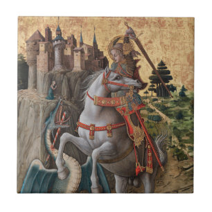 Carreau Saint George Slay Dragon Carlo Crivelli Paintin