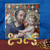 Carreau Saint Joseph et l'enfant du Christ (DPT 002)