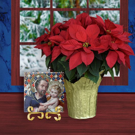 Carreau Saint Joseph et l'enfant du Christ (DPT 002)