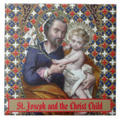 Carreau Saint Joseph et l'enfant du Christ (DPT 002) (Devant)