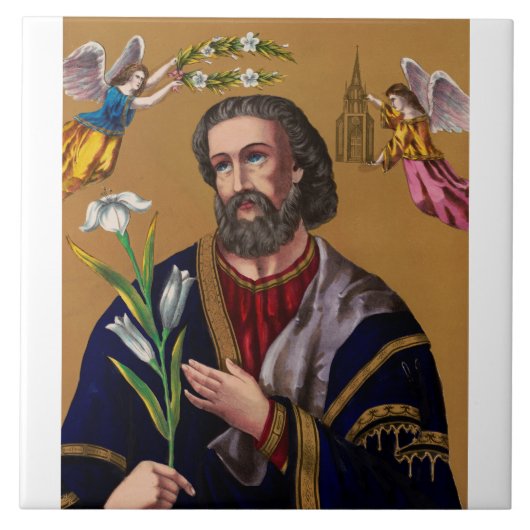 Carreau Saint Joseph Guardian de la Sainte Famille (Devant)