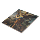 Carreau Saint Michael écrasant le démon, 1518 (Côté)