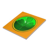 Carreau SAINT PATRICK'S CELTIC COEUR, SHAMROCK, orange (Côté)