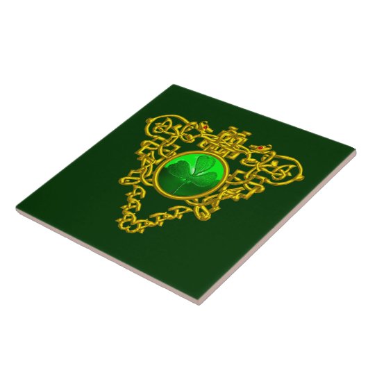 CARREAU SAINT PATRICK'S CELTIC HEART, SHAMROCK (Côté)