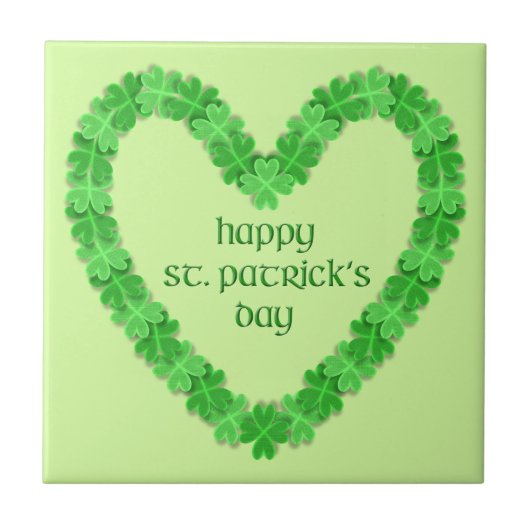 Carreau Saint Patrick's Day Heart (Devant)