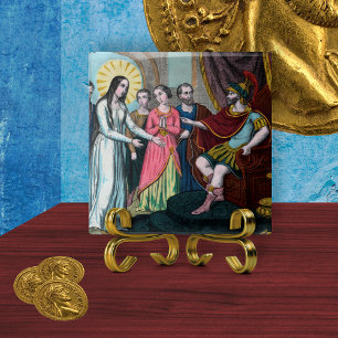 Carreau Saint Philomène est jugé devant l'empereur Dioclét