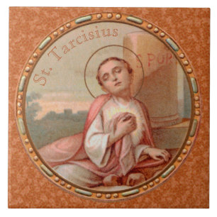 Carreau Saint Tarcisius de Rome Médaillon (BF 004)