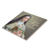 Carreau Saint-Thérèse de Lisieux la Petite Fleur (BJE 01) (Côté)