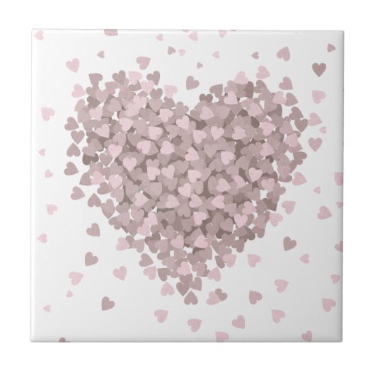 Carreau Saint-Valentin coeurs flottants (Devant)