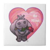 Carreau Saint-Valentin Hippopotame (Devant)
