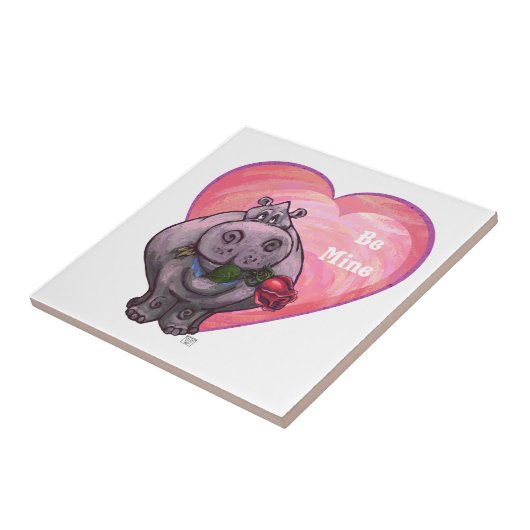 Carreau Saint-Valentin Hippopotame (Côté)