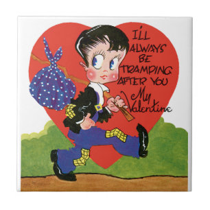 Carreau Saint Valentin, Hobo Coeur de garçon Vintage