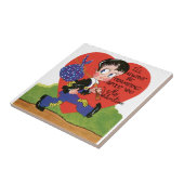 Carreau Saint Valentin, Hobo Coeur de garçon Vintage (Côté)