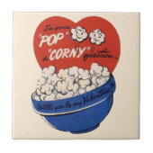 Carreau Saint Valentin Rétro, Popcorn Pose une Question Id (Devant)