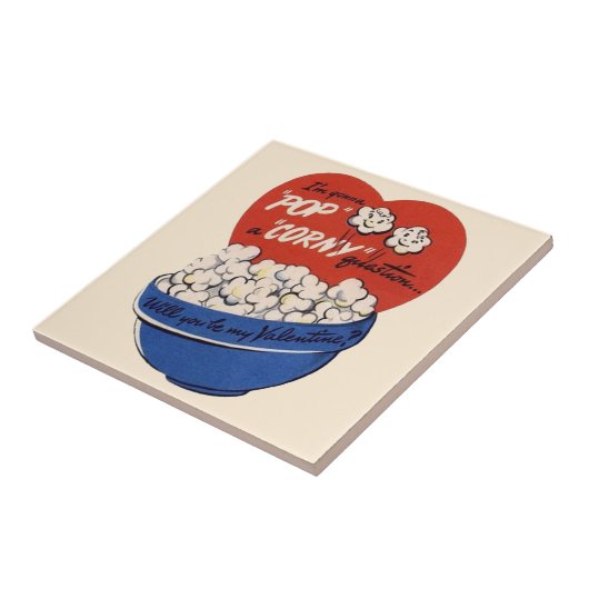 Carreau Saint Valentin Rétro, Popcorn Pose une Question Id (Côté)