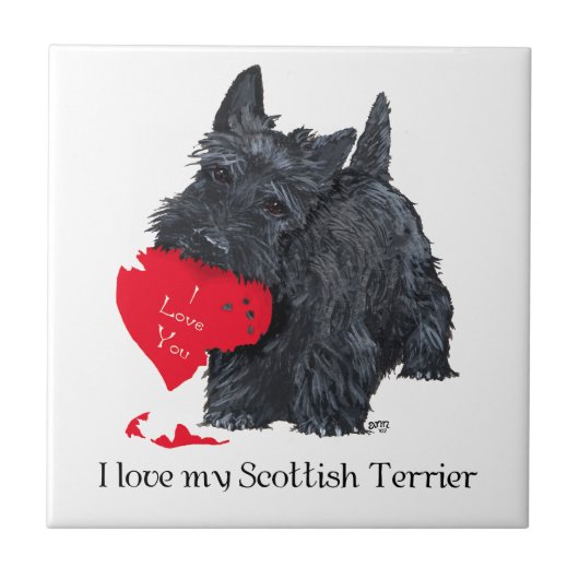 Carreau Saint-Valentin Terrier Écossais (Devant)