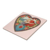 Carreau Saint Valentin vintage, Coeurs Cherub victoriens (Côté)