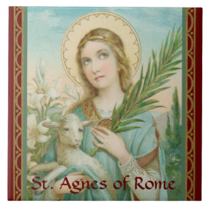 Carreau Sainte Agnès de Rome (MH 01)