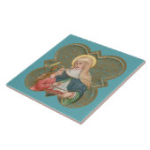 Carreau Sainte-Anne et la BVM dans un Quatrefoil barbelé ( (Côté)