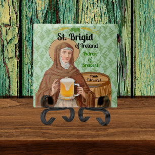 Carreau Sainte Brigid d'Irlande et son tonneau de bière