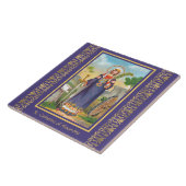 Carreau Sainte Catherine d'Alexandrie en robe égyptienne (Côté)