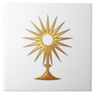 Carreau Sainte Eucharistie en Monstrance d'or