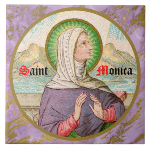 Carreau Sainte Monique de Tagaste (SAU 047; détail)
