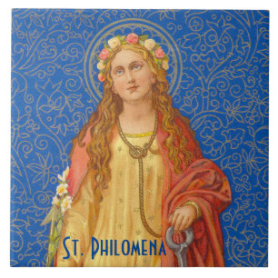 Carreau Sainte Philomène avec ancre (SNV 051)