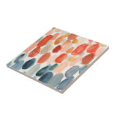 Carreau Saison des agrumes - Corail et pierres bleues (Côté)