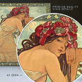 Carreau Saison d'été Alphonse Mucha Art Nouveau Vintage