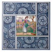 Carreau Saisons Carrelage : Été par Kate Greenaway Repro 1 (Devant)