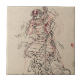 Carreau Saké potable samouraï circa des 1800s (Devant)