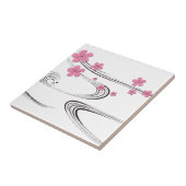 Carreau Sakura au-dessus de rivière - conception de (Côté)