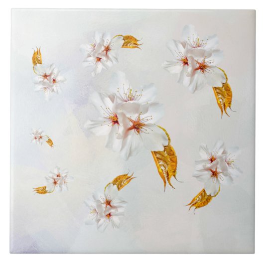 Carreau Sakura - Fleur de cerisier japonaise (Devant)