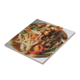 Carreau Salade de Papaya épicée Ayutthaya [Som Tam] avec C