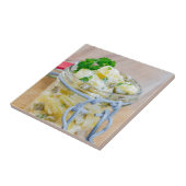 Carreau Salade de pommes de terre dans un bocal en bois (Côté)