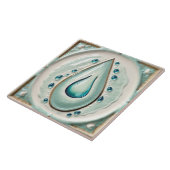 Carreau Salle de bain Abstraite avec goutte d'eau bleue et (Côté)